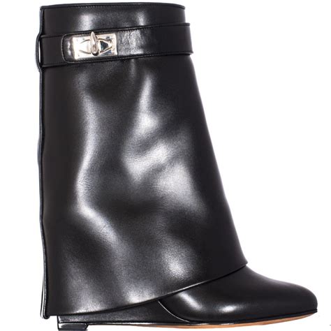 givenchy shark lock wedge boots
